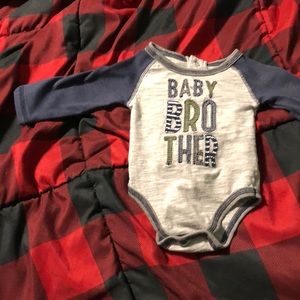 Mudpie baby brother onsie
